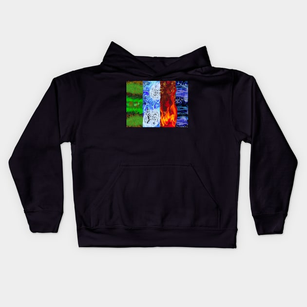 The Four Elements Kids Hoodie by Orchid's Art